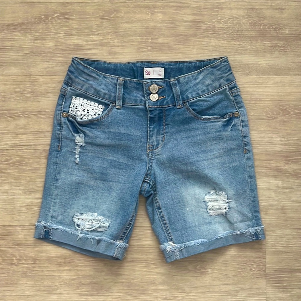 Denim shorts